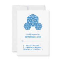 Blue D20-Würfel-Antwortkarte