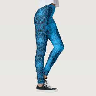 BLUE DAHLIA BLUME Abstrakt Leggings