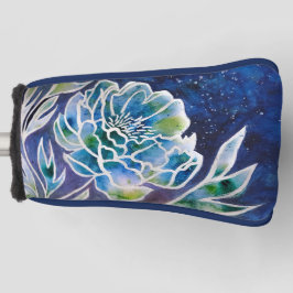 Blue Dahlia Navy Aquamarin Celestial Floral Waterc Golf Headcover
