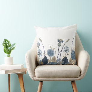 Blue Dahlias Cornflower Kissen