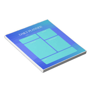 Blue Daily Planner Notepad Notizblock