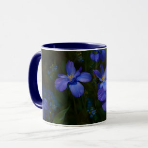 Blue Dainty Little Blume Garden Art Tasse Cup