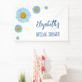 Blue Daisies Floral Brautparty Banner