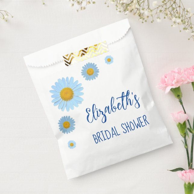 Blue Daisies Floral Brautparty Geschenktütchen (Versiegelt)