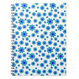 Blue Daisies   Floral Repetierendes Daisy Muster F Notizblock