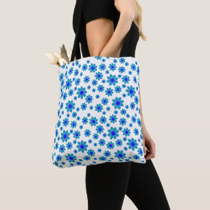 Blue Daisies Floral Repetierendes Muster