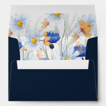 Blue Daisies Floral Wedding