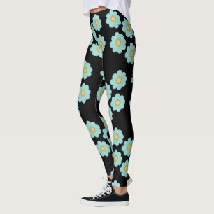 Blue Daisies Leggings