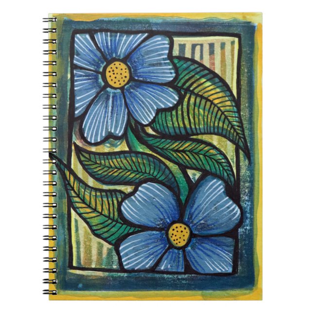Blue Daisies Notizblock (Vorderseite)