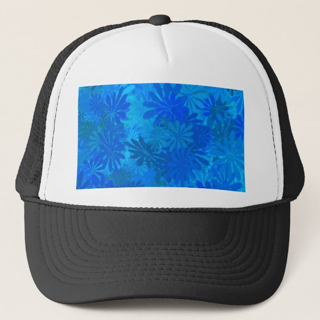 Blue Daisies Truckerkappe (Vorderseite)
