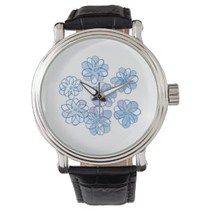 Blue Daisies Watch Armbanduhr