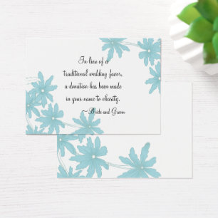Blue Daisies Wedding Wohltätigkeit Fevor Card
