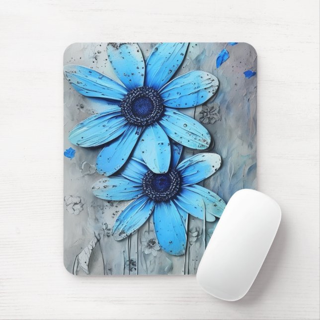 Blue Daisis Not Grungy Daisy Blume Mousepad (Mit Mouse)