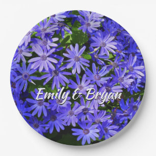 Blue Daisy ähnliche Blume Naturfotografie Pappteller