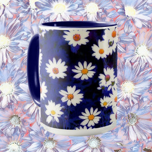 Blue Daisy Art Blume Tasse Cup