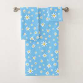 Blue Daisy Badetuch Set