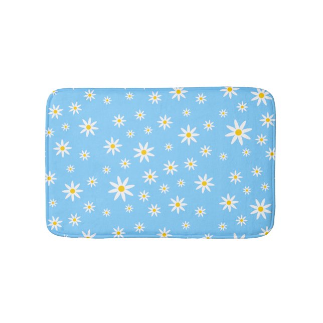 Blue Daisy Bath Mat Badematte (Vorderseite)