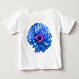 Blue Daisy, blaues blühendes Foto Baby T-shirt