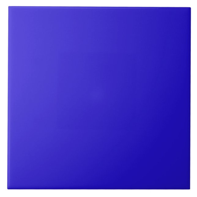 Blue Daisy Blue Solid Color Fliese (Vorderseite)