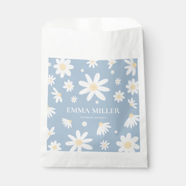 Blue Daisy Blume Fvor Bags Geschenktütchen (Vorderseite)