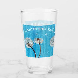 Blue Daisy Blume Personalisiert Glas
