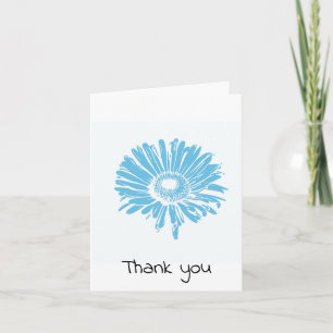 Blue Daisy Briefmarke Vielen Dank Karte