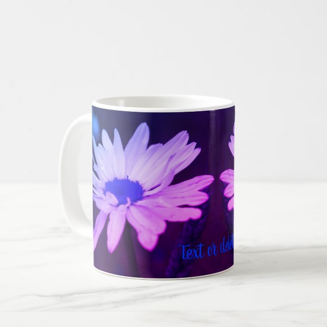 Blue Daisy Centre Florenz Personalisiert Kaffeetasse (Vorderseite Links)