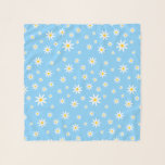 Blue Daisy Chiffon Schal<br><div class="desc">Eine Streuung weißer Molesen auf Himmelblau.</div>