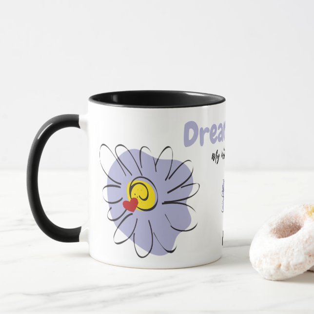 Blue Daisy, Dream Lover, Valentine Gift Tasse (Mit Donut)