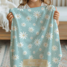 Blue Daisy Floral Individuelle Name