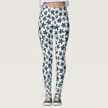 Blue Daisy Floral Niedlich Workout läuft Leggings<br><div class="desc">#zazzlemade</div>