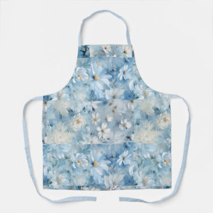 Blue Daisy Floral Patchwork Schürze
