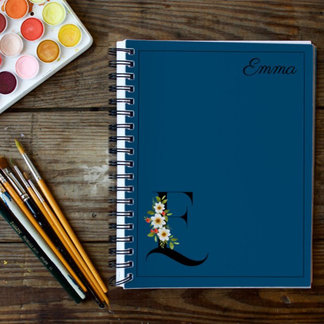 Blue daisy Hibiskus Aquarell Notizblock (Von Creator hochgeladen)