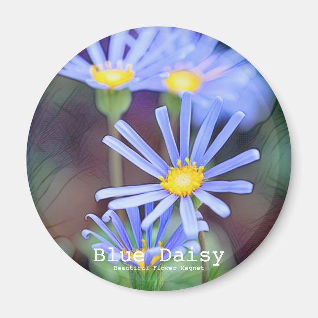 Blue Daisy Magnet (Vorne)