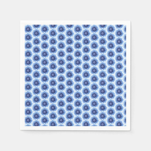 Blue Daisy Napkin ganz über Print Serviette (Vorderseite)