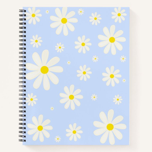 Blue Daisy Notebook Notizbuch (Vorderseite)