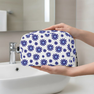 Blue Daisy Pattern Waschbeutel