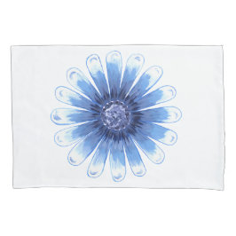 Blue Daisy Pillowcase Kissenbezug