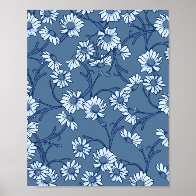Blue Daisy Poster (Vorne)