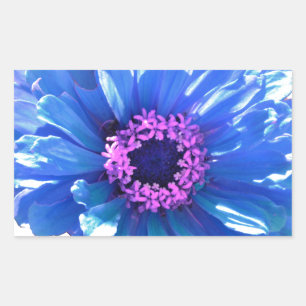 Blue Daisy Rechteckiger Aufkleber