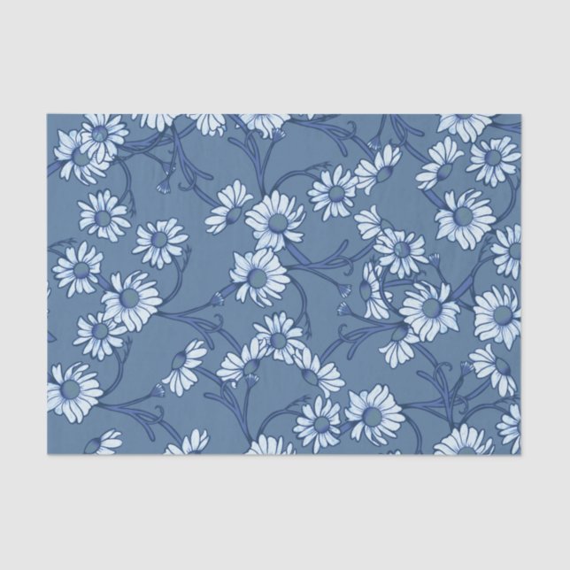 Blue Daisy Seidenpapier (Vorderseite)