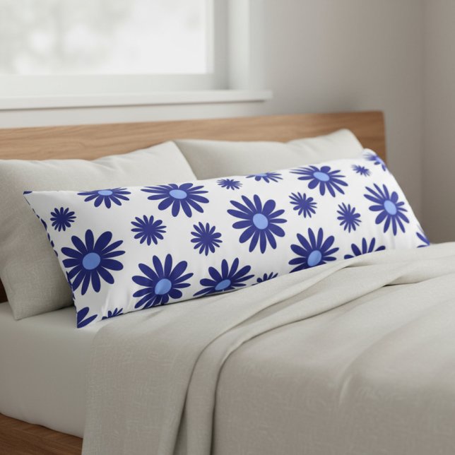 Blue Daisy Seitenschläferkissen (blue daisy body pillow)