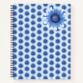 Blue Daisy Spiral Notebook Notizbuch