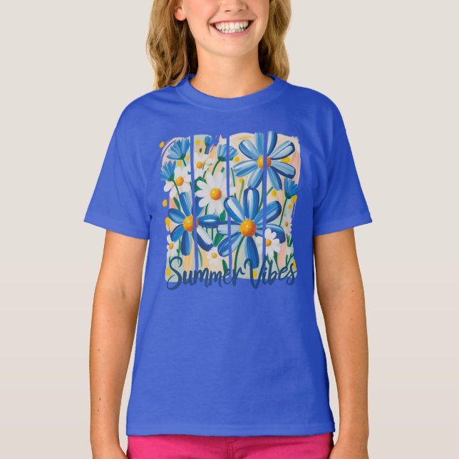 Blue Daisy T-Shirt (Vorderseite)