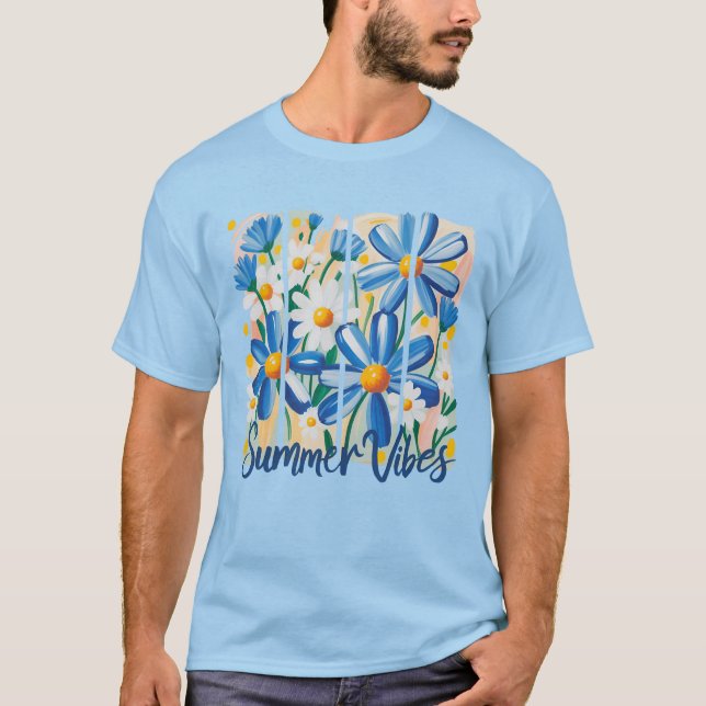 Blue Daisy T-Shirt (Vorderseite)