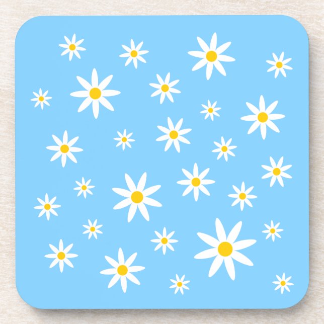 Blue Daisy Untersetzer (Vorderseite)