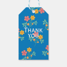 Blue Daisy Vintag Bouquet Pattern Vielen Dank