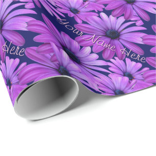 Blue Daisy Wrapping Paper Personalisiert Gift Pape Geschenkpapier