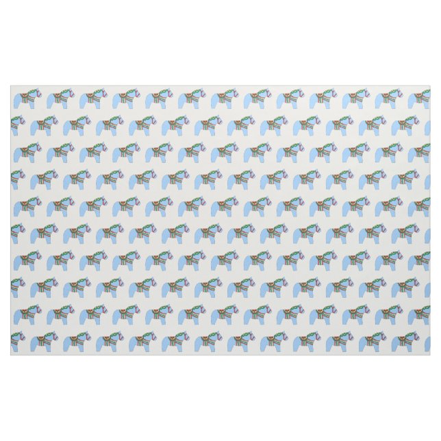Blue Dala Horse Fabric Stoff (Yard (91,4 cm))