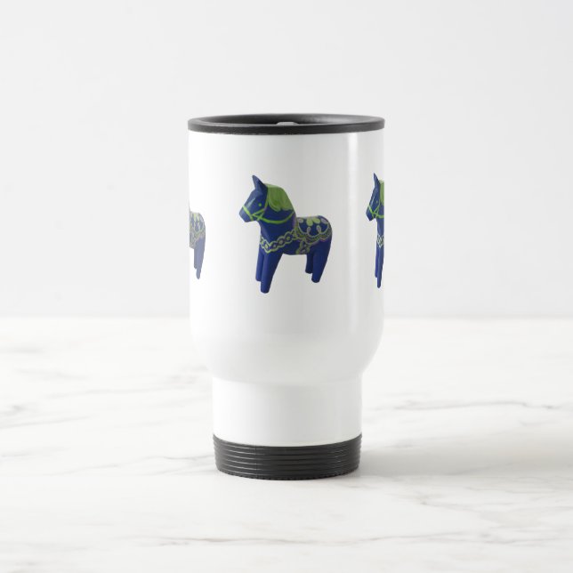 Blue Dala Horse Tasse (Mittel)